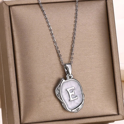 18-carat gold-plated ocean necklace with seabed initials