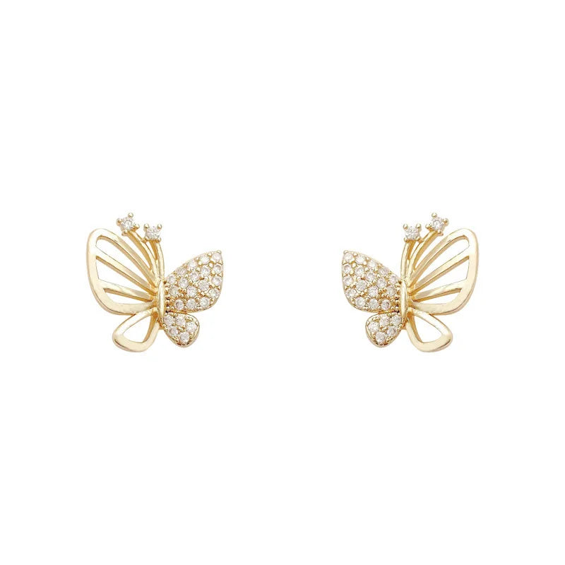Elegant Fine Butterfly Zircon Earrings