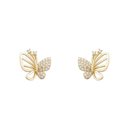 Elegant Fine Butterfly Zircon Earrings