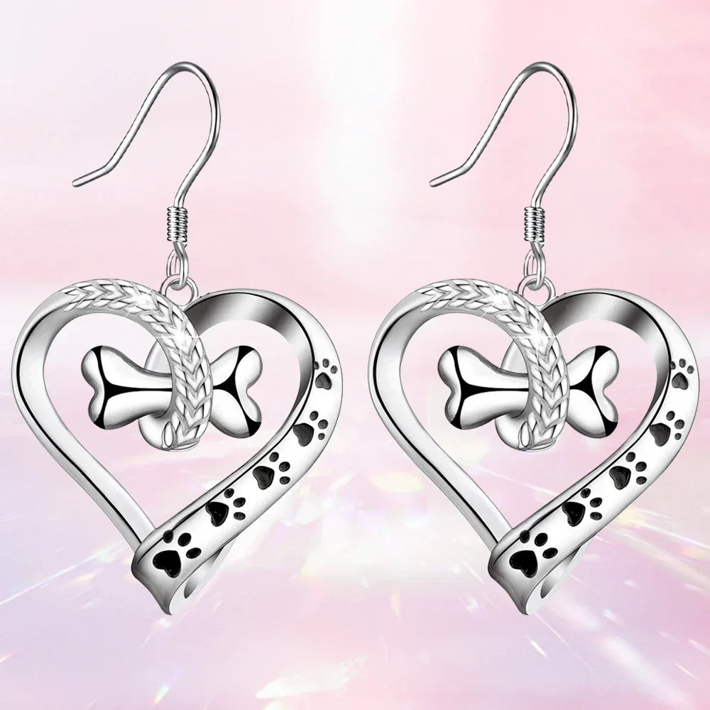 2-Piece Jewelry Box with Paw, Heart and Bone Charms