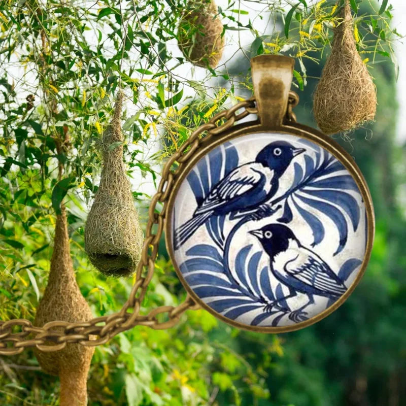 Glass Forest Spirit Animal Totem Pendant Necklace
