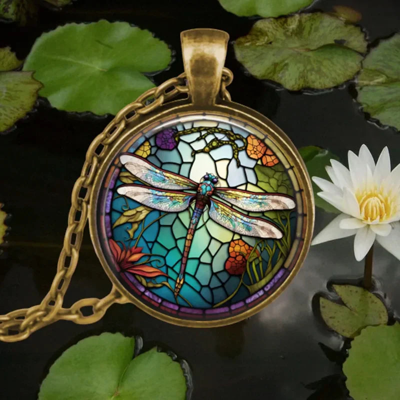 Glass Forest Spirit Animal Totem Pendant Necklace