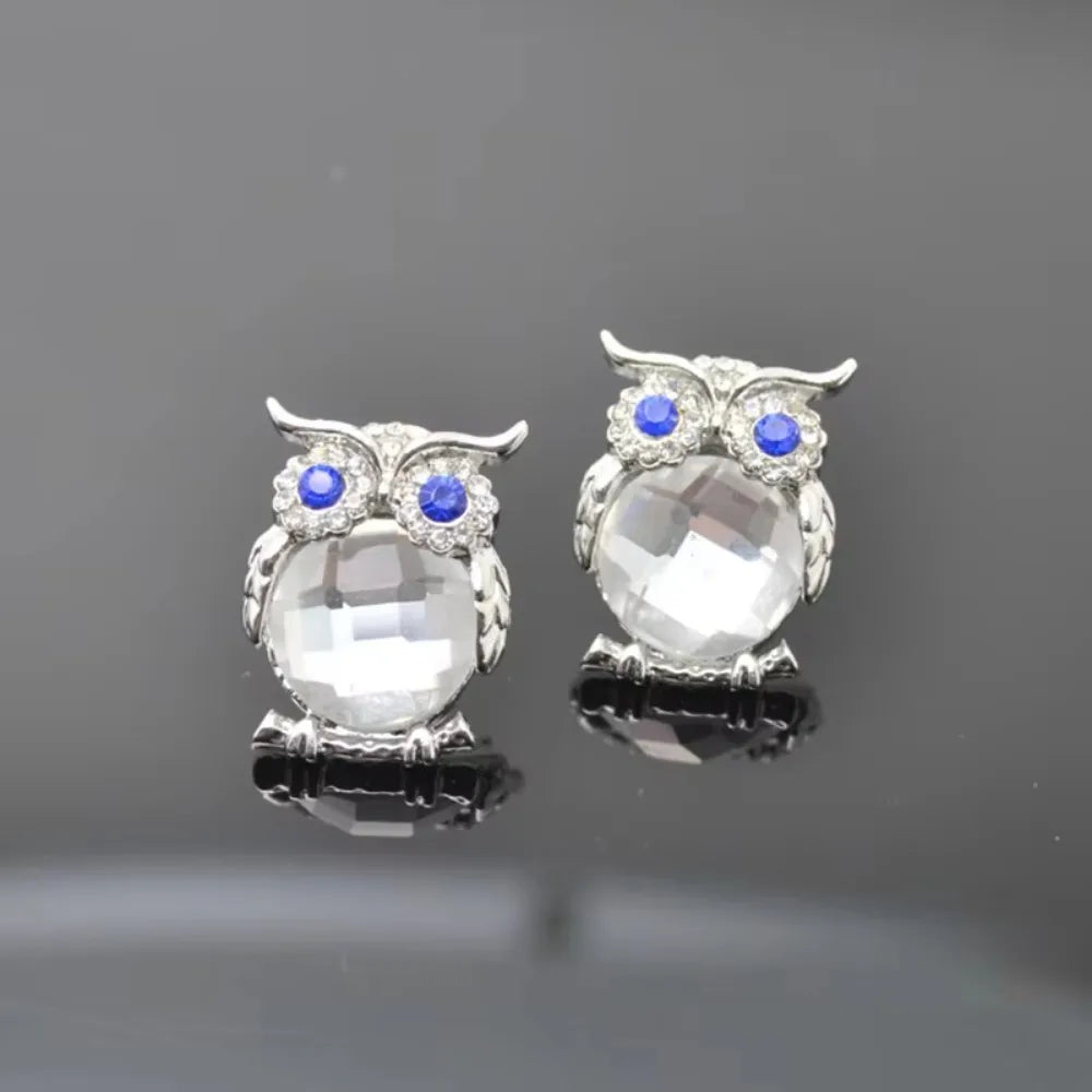 Owl Crystal Pendant Necklace