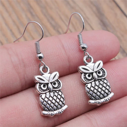 Vintage Boho Owl Tomettes Earrings