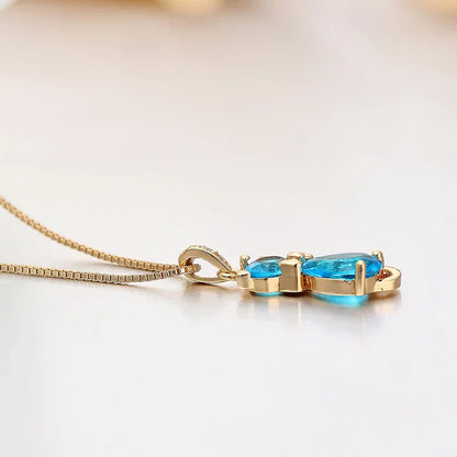 Cat Crystal Pendant Necklace