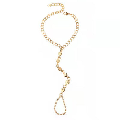 Living Hearts finger chain ring
