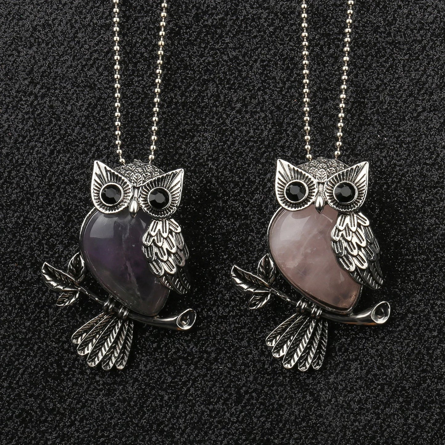 Owl Wisdom Crystal Pendant Necklace