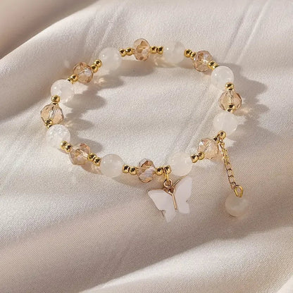 Beautiful Butterfly Pearl Stretch Bracelet