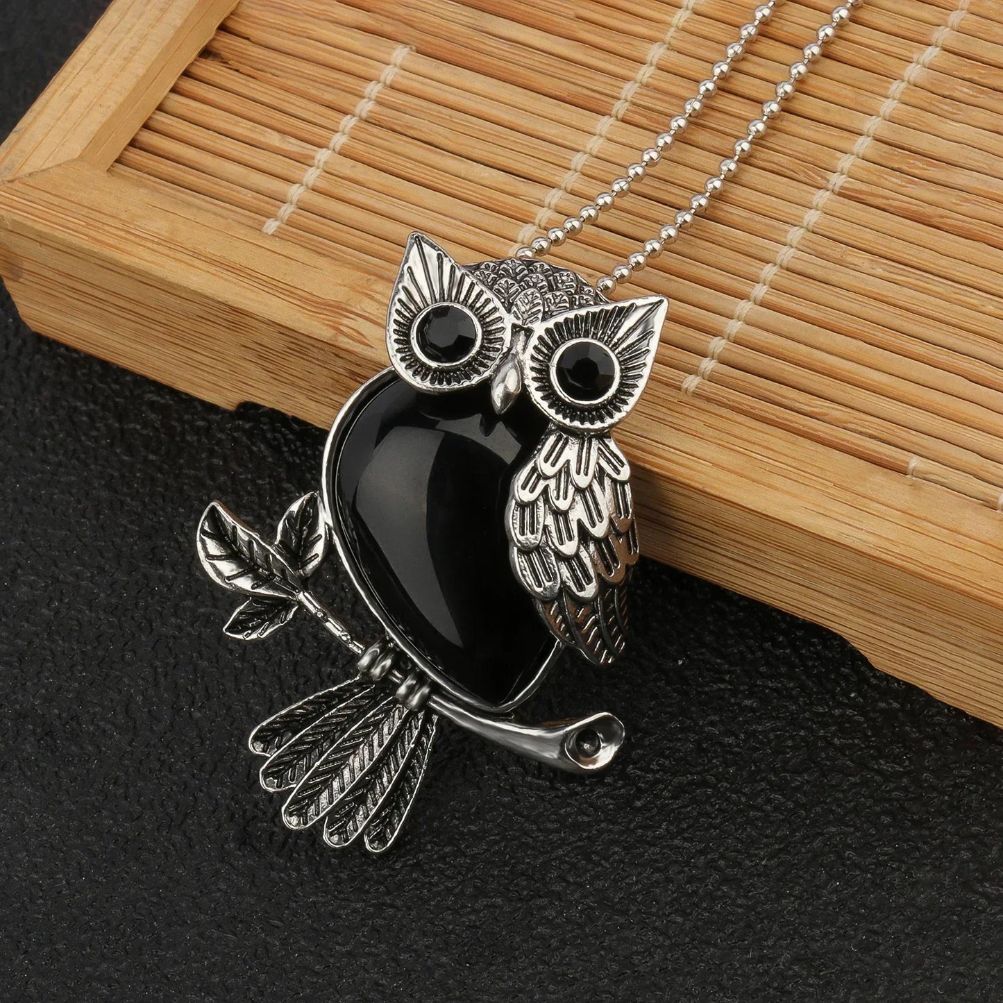 Owl Wisdom Crystal Pendant Necklace