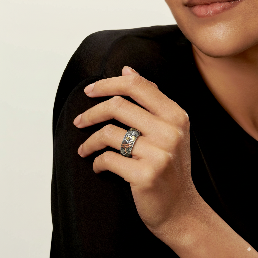 Vintage Natura silver ring