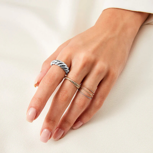 Link T-Bar Bracelet | White Gold