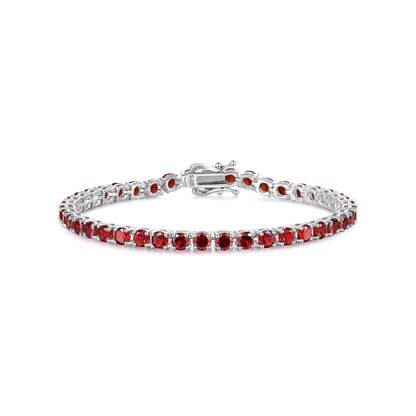 Ruby Vine Tennis Bracelet | White Gold