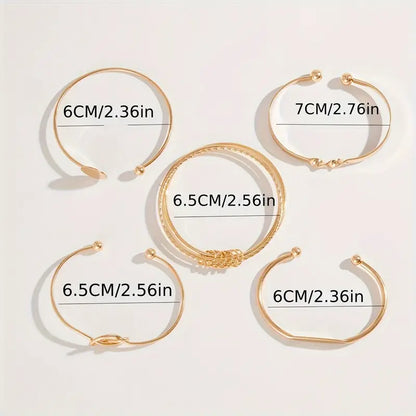 Elegance Bow Knot Bracelet Set | Gold