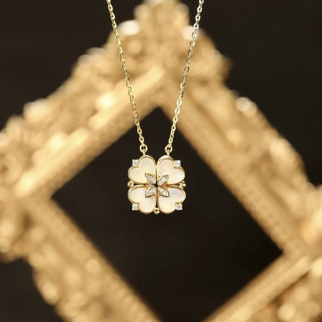 Musical clover necklace