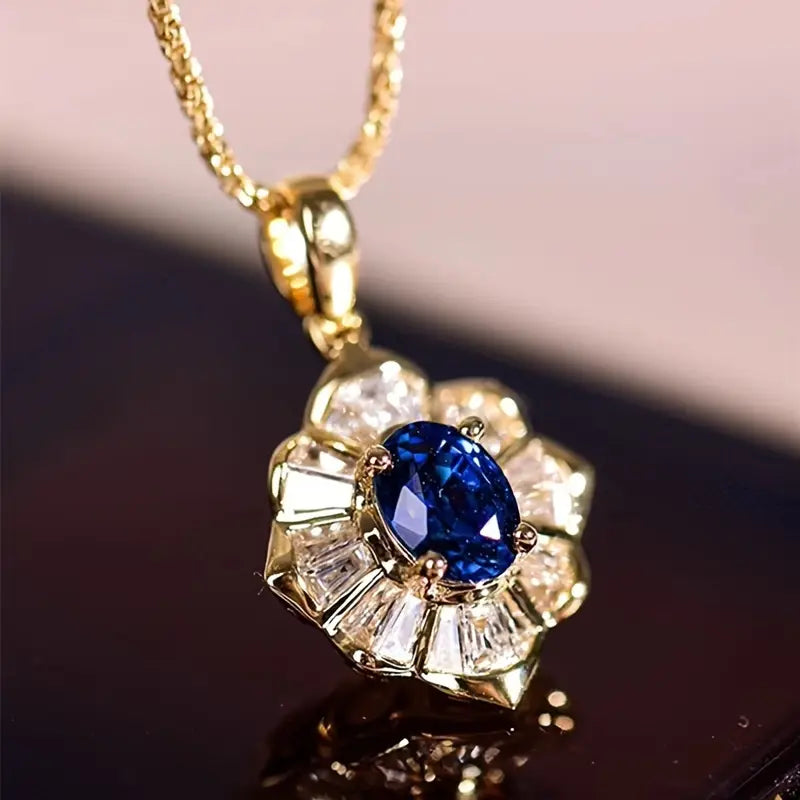 Nadine Sapphire Earrings | Gold