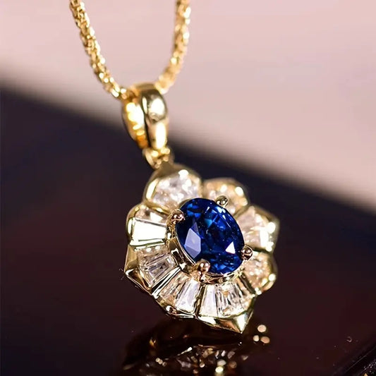 Nadine Sapphire Earrings | Gold