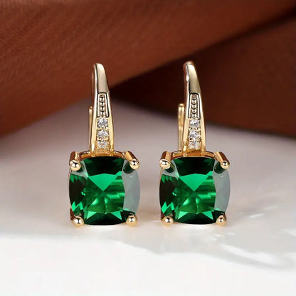 Mystic Stone Circle Earrings | Gold