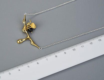 Bee and Honey Drop Necklace