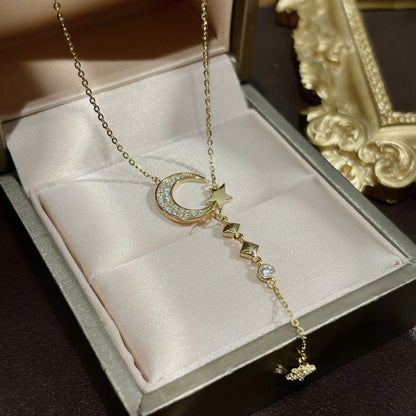 Celestial Sparkle lunar necklace