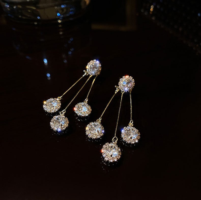 Zircon Triad gold-plated earrings