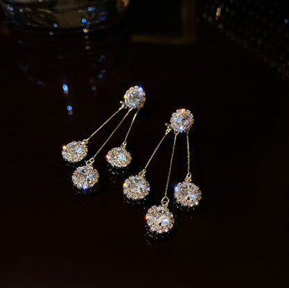 Zircon Triad gold-plated earrings