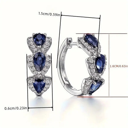 Round Cut Sapphire Tennis Bracelet | White Gold