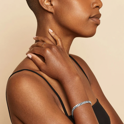 Statement Interlocking Earrings | White Gold