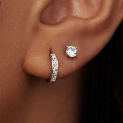 Dara Brillane Stone Earring Set | White Gold