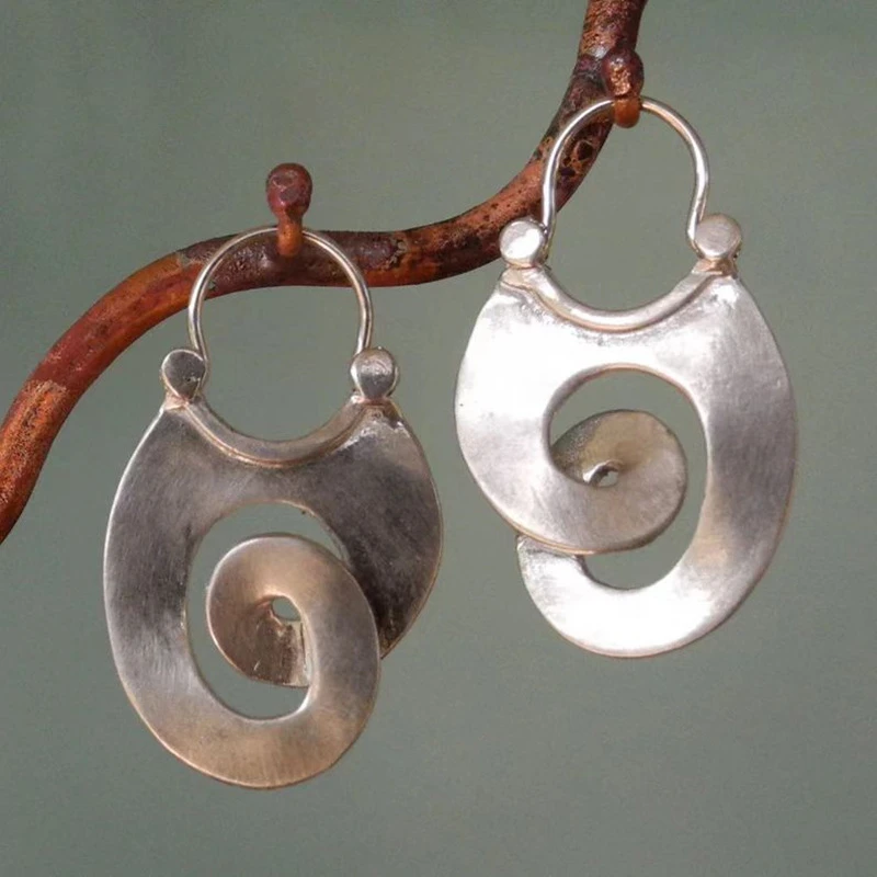 Irregular silver earrings