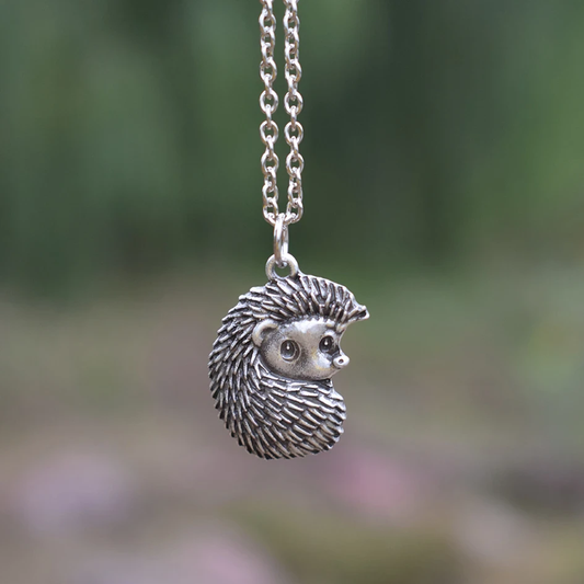 Vintage Silver Porcupine Necklace