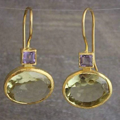 Vintage round crystal Mandala earrings