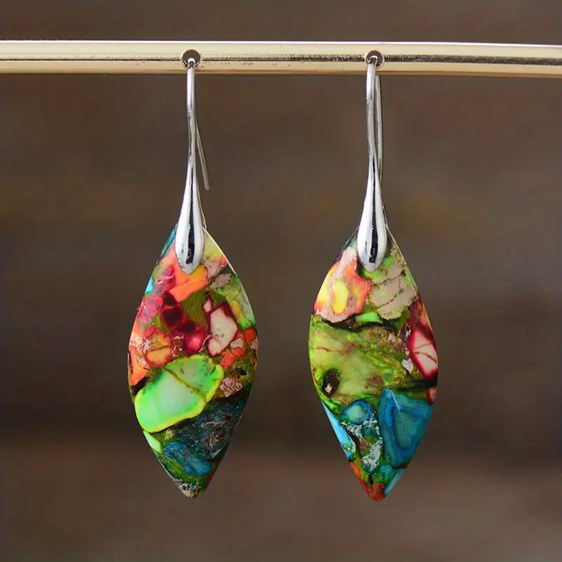 Colorful Natural Stone Earrings