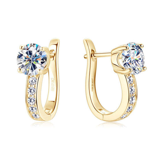 Huggie Channel Earrings | Gold