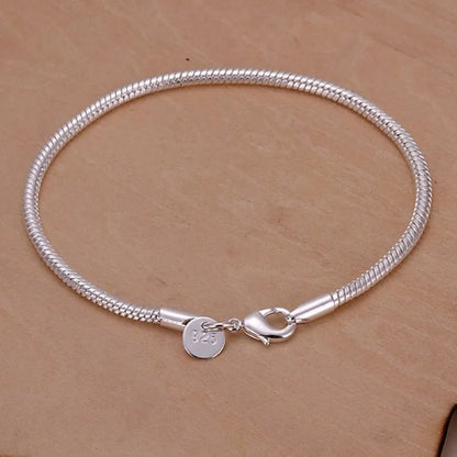 Simple 925 silver bracelet with simple chandelier