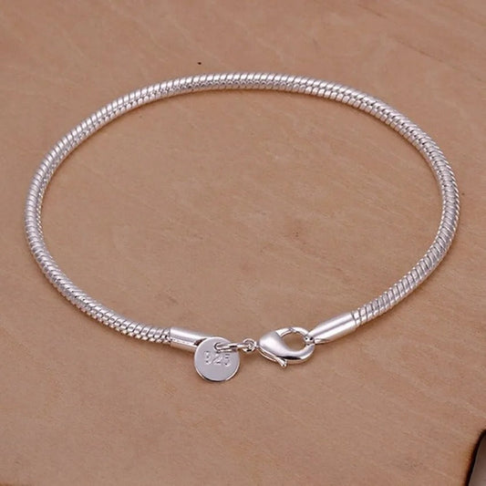 Simple 925 silver bracelet with simple chandelier