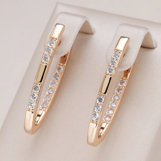 18-carat gold-plated long earrings