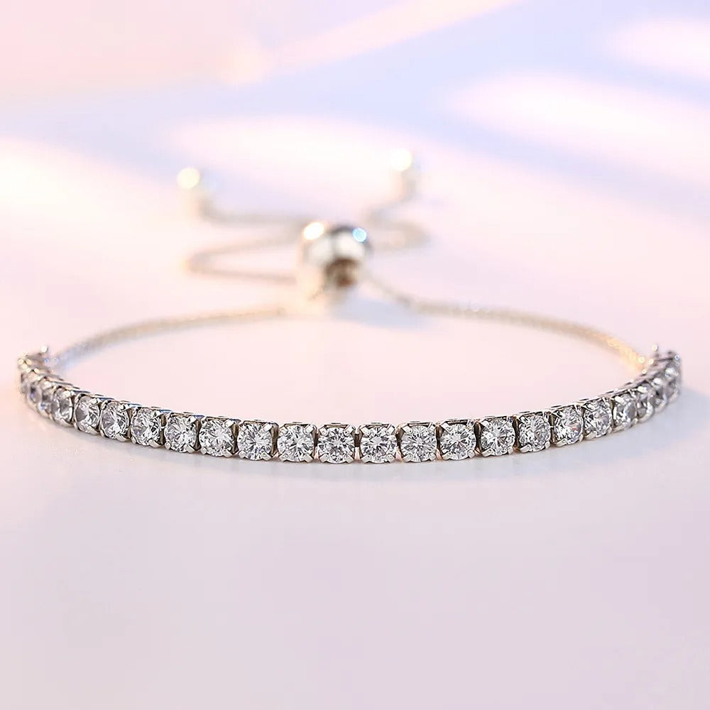 Magnificent 925 silver and zirconium bracelet