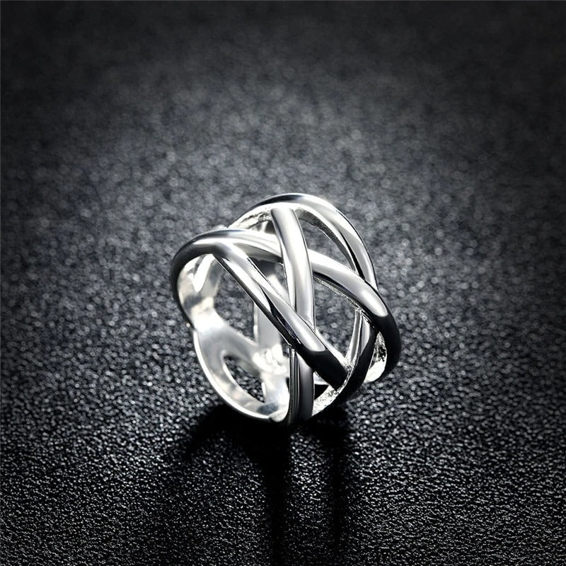 925 silver braided ring