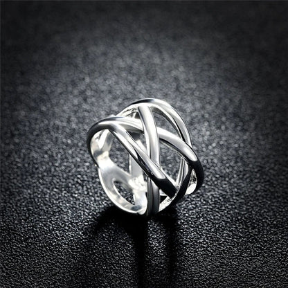 925 silver braided ring