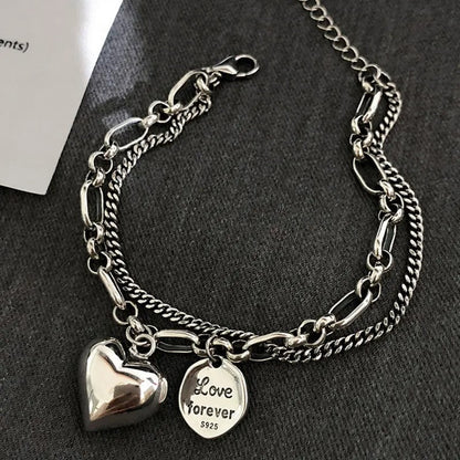 925 silver Love forever bracelet + 2 free Charms