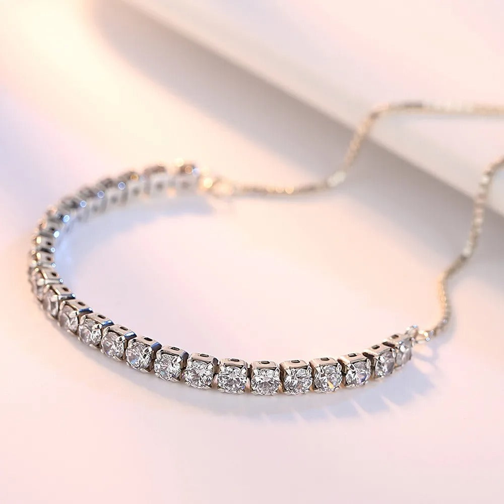 Magnificent 925 silver and zirconium bracelet
