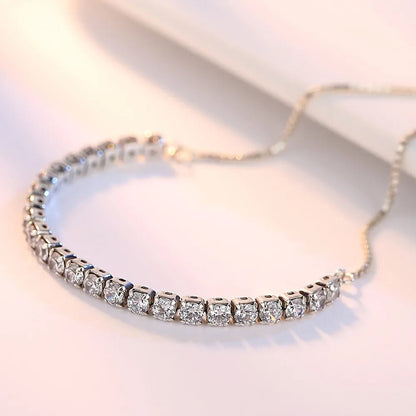 Magnificent 925 silver and zirconium bracelet