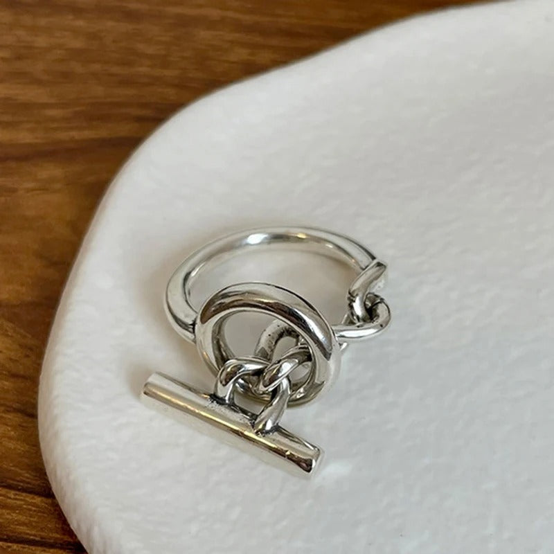 Adjustable 925 silver designer ring