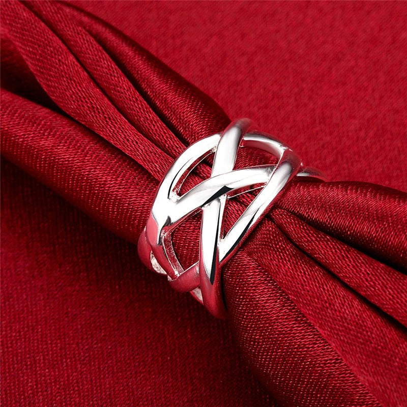 925 silver braided ring