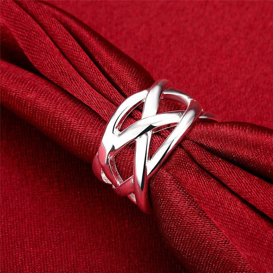 925 silver braided ring