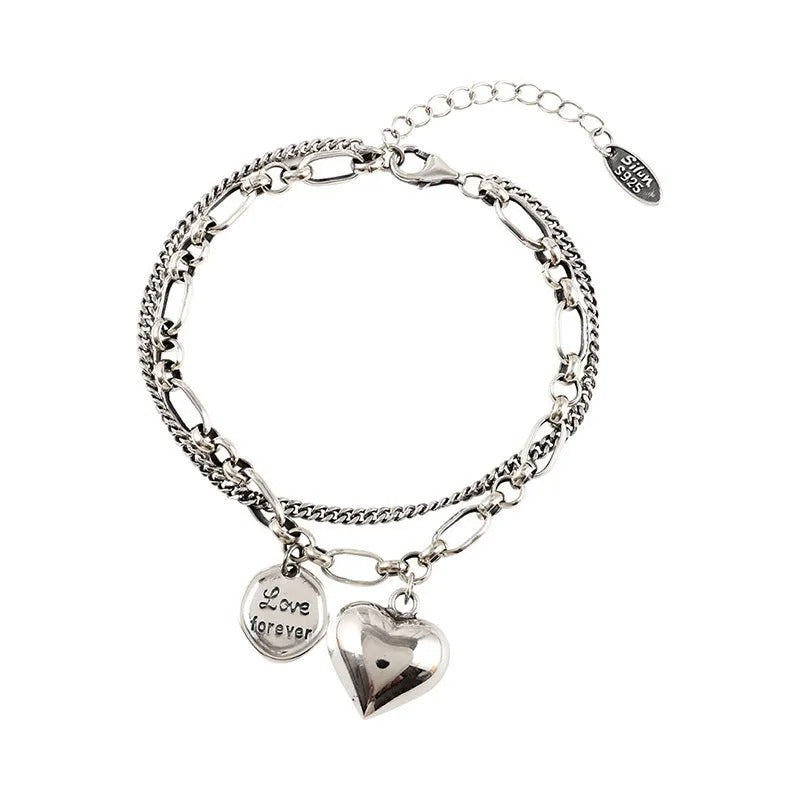 925 silver Love forever bracelet + 2 free Charms