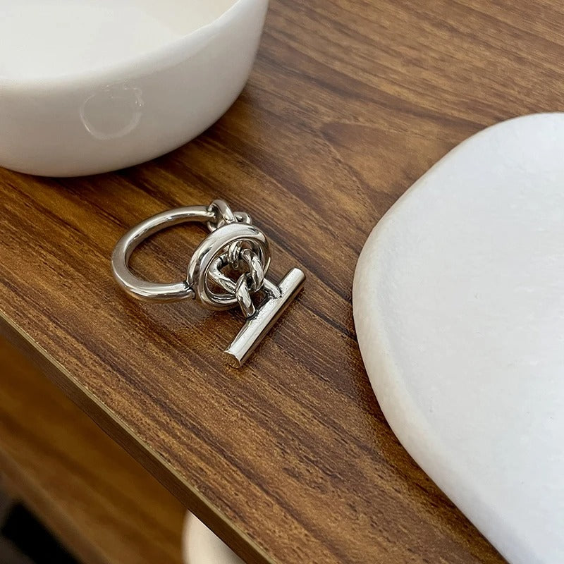 Adjustable 925 silver designer ring
