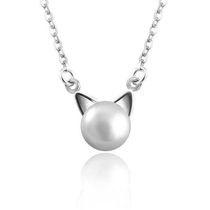 Magnificent Pearl Cat Necklace with Free Earrings + Ring