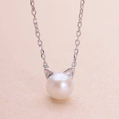 Magnificent Pearl Cat Necklace with Free Earrings + Ring