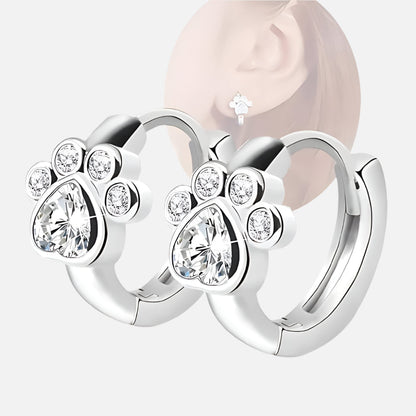 Paw Huggie Tomettes with Sparkling Zirconia